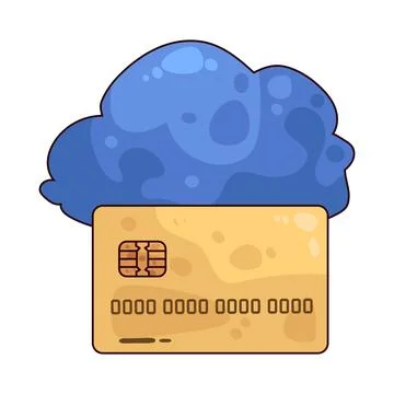 Card cloud illustration Stock Illustration