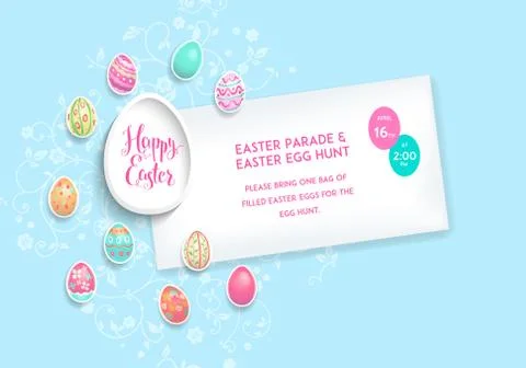 Card color eggs Stock Illustration