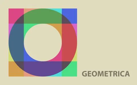 Card with colorful geometric shape. Vector pattern Stock Illustration