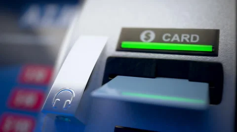 Card Coming Out Of An Atm Machine Vidéo 44788541