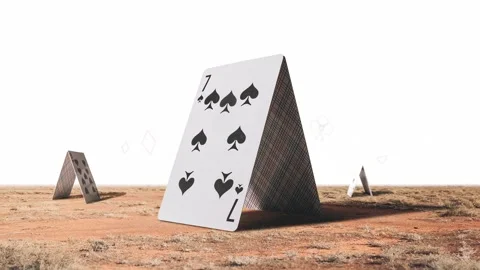Card Composition in the Desert Stock Footage 87297290