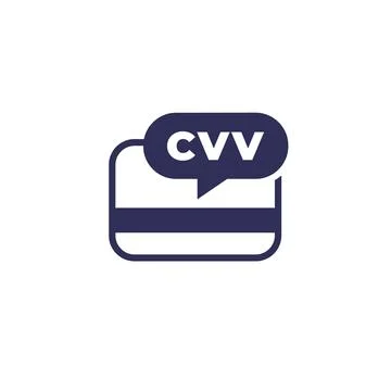 Card CVV code icon on white, vector Stock Illustration