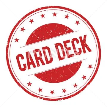 CARD-DECK stamp sign Stock Illustration