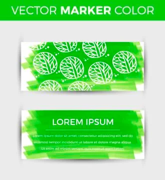 Card design with hand-drawn marker vector markers background. Vector design t Stock Illustration