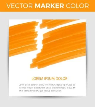 Card design with hand-drawn marker vector markers background. Vector design Stock Illustration