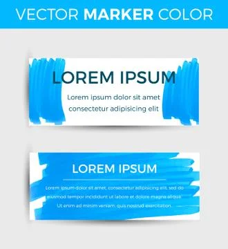 Card design with hand-drawn marker vector markers background. Vector design Stock Illustration