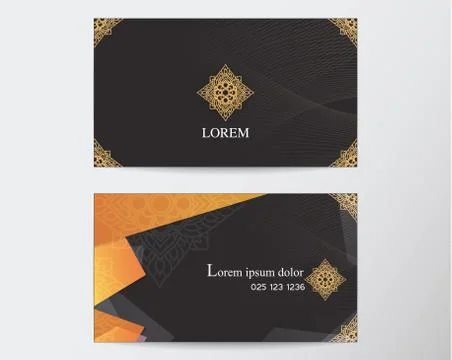 Card design template abstract creative Thai style Stock Illustration