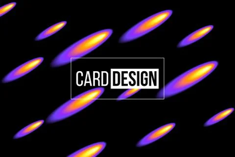 Card design template. Vector abstract flashes on black background. 스톡 일러스트