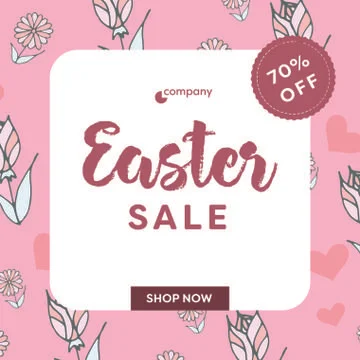 Card with easter sale message Stock Illustration