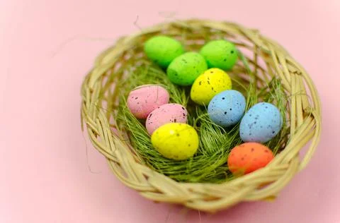 Card with egg for happy easter Stock Photos