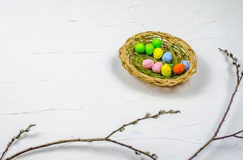 Card with egg for happy easter Stock Photos