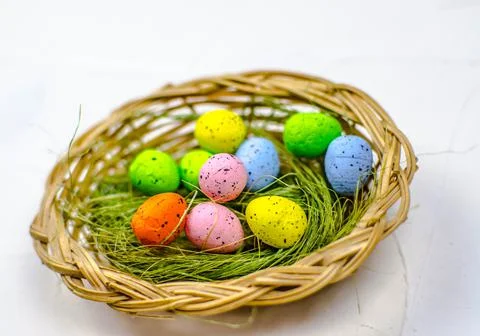 Card with egg for happy easter Stock Photos