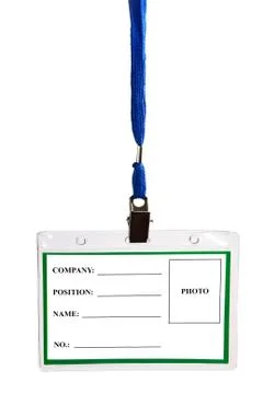 Card empty id badge Stock Photos