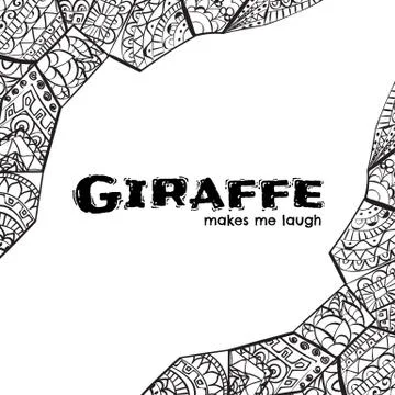 Card with ethnic african elements, giraffe texture Illustrazione stock