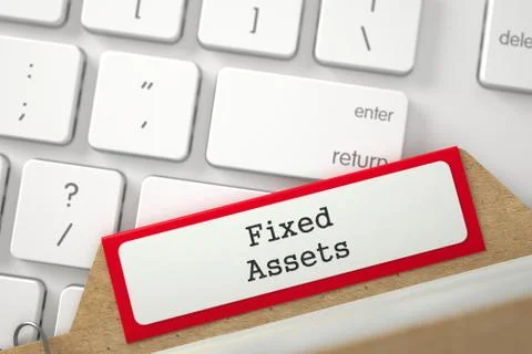 Card File with Fixed Assets Stock Illustration