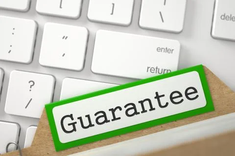 Card File with Guarantee. 3d Stock Illustration