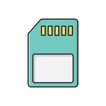 Card flat color icon Stock Illustration