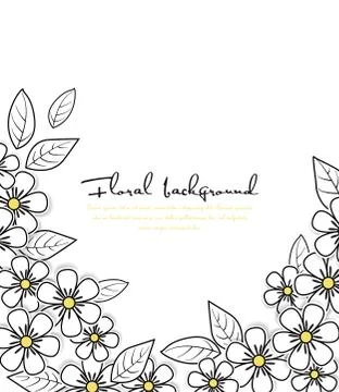 Card floral background Stock Illustration