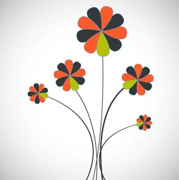 Card with flower Stock Illustration