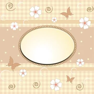 Card with flowers Stock Illustration