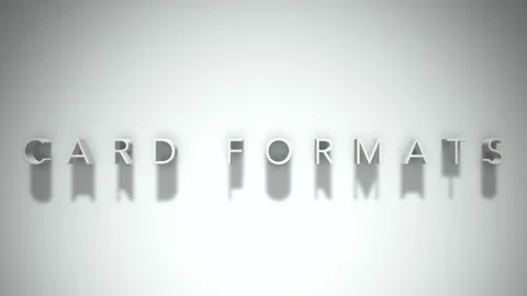 Card formats 3D title animation white text on a white background Stock Footage 299757793