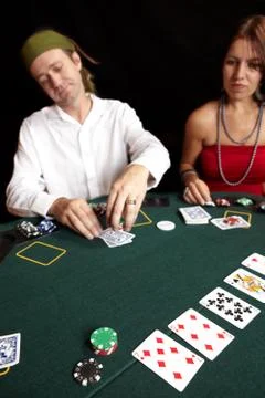 Card gambling Stock Photos