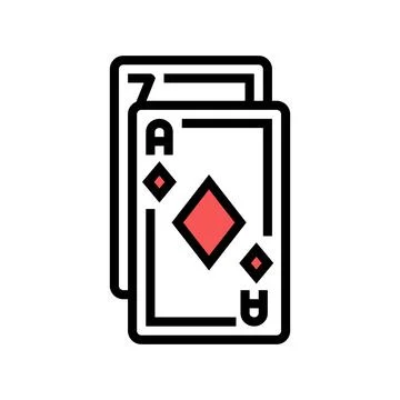 Card game board table color icon vector illustration Illustrazione stock