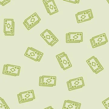 Card game board table line seamless pattern Stock Illustration