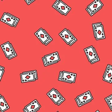 Card game board table vector seamless pattern Stock Illustration