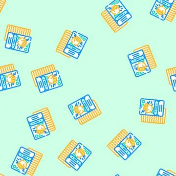 Card game board table vector seamless pattern 스톡 일러스트