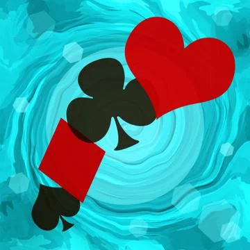 Card games background Illustrazione stock