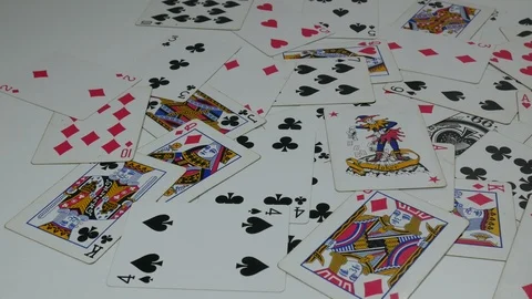 Card games poker on the table Stock Footage 87415687