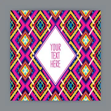 Card with geometric pattern - 2 Stock Illustration