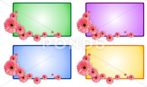 Card with gerbera Stock Illustration