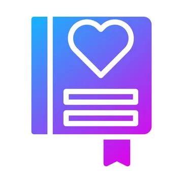 Card getting icon solid gradient style valentine illustration vector elemen.. Stock Illustration