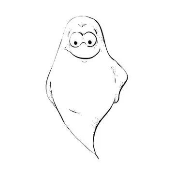 Card of ghost characters emoticons. Stock-Illustration