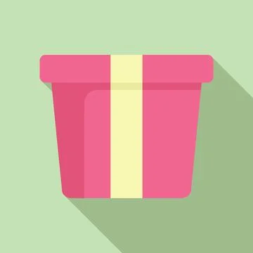 Card gift box icon flat vector. Offer party イラスト素材