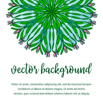 Card with glow mandala. Vector background. Geometric circle element. Islam, A Illustrazione stock