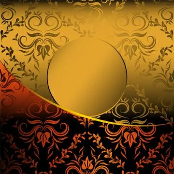 Card with gold elements Stock Illustration