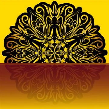 Card with gold elements Illustrazione stock