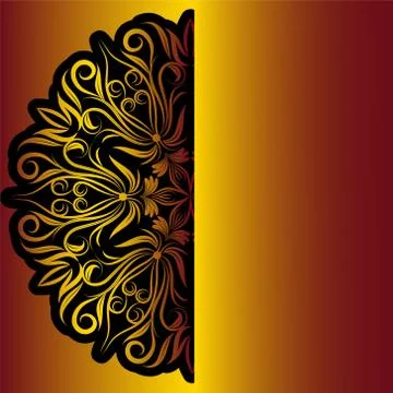 Card with gold elements Stock Illustration