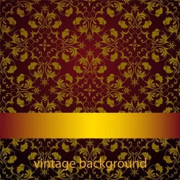 Card with gold elements Stock Illustration