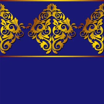 Card with gold elements Stock Illustration