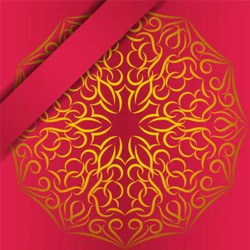 Card with gold elements Illustrazione stock