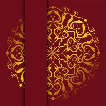 Card with gold elements Illustrazione stock