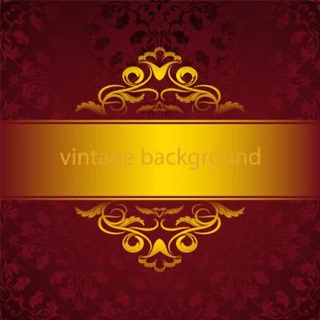 Card with gold elements Illustrazione stock