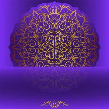 Card with gold elements Illustrazione stock