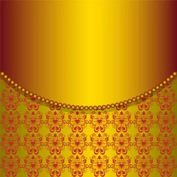 Card with gold elements Illustrazione stock