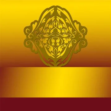 Card with gold elements Illustrazione stock