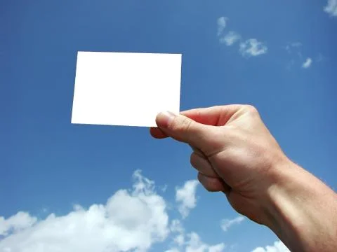 Card in a hand Foto stock